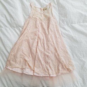 Peachy Lace Tunic Dress